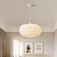 Nordique Chambre Bar Restaurant Villa Escalier Haut Plafond Fleur Art En Plastique Pétale Fleur Bourgeon Lustre Pendentif Lumière