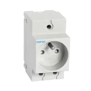 French Type 16A 230V/400V Europe/France Din Rail Modular Socket