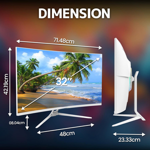 จอภาพ 19 24 27 32 นิ้ว แบบโค้งไร้ขอบ ระดับมืออาชีพ ความละเอียด 4k 5k 8k สำหรับเล่นเกม จอแอลซีดีสำหรับคอมพิวเตอร์ตั้งโต๊ะ - Product Image 4