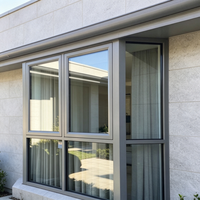 Fenêtre coulissante en aluminium sur mesure, double vitrage en verre trempé, insonorisée, résistante aux impacts d'ouragan, pour balcon