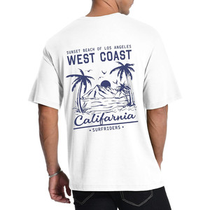 T-shirt estiva da uomo Aiyino California West Coast con stampa palma in tessuto jersey - Product Image 4