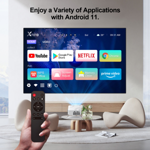 โปรเจคเตอร์ LCD พกพา ระบบ Android 11 รองรับ 4K WiFi BT 5.0 ลำโพงในตัว มินิโปรเจคเตอร์สำหรับโฮมเธียเตอร์ - Product Image 4