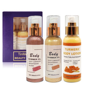 Gold & Brown Gold Shimmer Body Luminizer Surligneur lisse Maquillage d'été avec lotion pour le corps au curcuma - Product Image 1