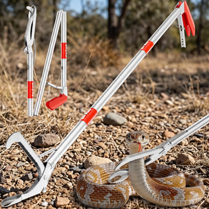 Snake Holder <b>Hook</b> Stick Durable Stainless Steel Manual Snake Catcher Surgical Protection Animal Control <b>Pole</b> Instrument - Product Image 4