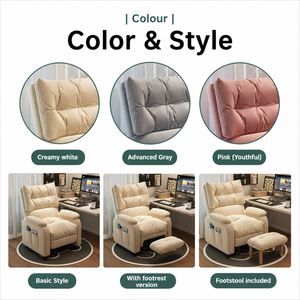 Fauteuil inclinable ergonomique multifonctionnel réglable pour adultes, idéal pour le salon - Product Image 5