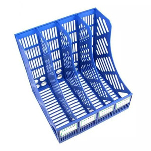 Office Supplies Plastic Desktop Storage File <b>Holder</b> Four-Piece File Frame File Box Student Large Capacity <b>Document</b> <b>Holder</b> - Product Image 3