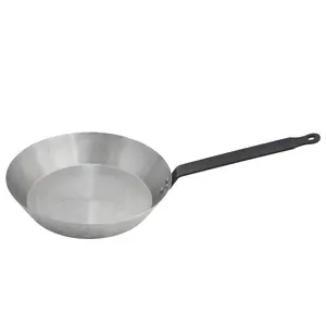 Non-stick Carbon Steel Frying Pan black steel frypan skillet china flat pan for Outdoor Home Kitchen Cooking