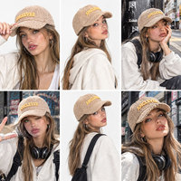 Casquette de baseball unisexe AMLClever en laine et polyester, couleur unie, style rétro décontracté, chaude pour l'hiver, prête à l'emploi, vente en gros