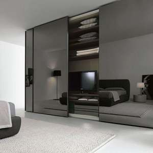 Armoire en bois pliable sur mesure avec portes en verre, meubles de chambre à coucher, style moderne européen/américain - Product Image 4