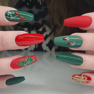 <span class=keywords><strong>Uñas</strong></span> Acrílicas Navideñas al por Mayor, <span class=keywords><strong>Diseños</strong></span> de <span class=keywords><strong>Uñas</strong></span> Postizas, Diseño de Dibujos Animados, Cobertura Completa, <span class=keywords><strong>Uñas</strong></span> Ovaladas a Presión, <span class=keywords><strong>Uñas</strong></span> Artificiales Cortas - Product Image 4
