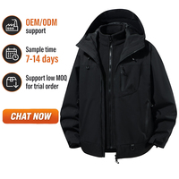 Vente en gros d'usine, logo personnalisé, veste 3 en 1 pour couple, unisexe, Yama Outdoor, veste de randonnée imperméable et coupe-vent détachable, OEM