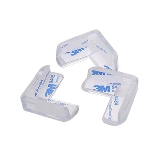 Hanweisong Silicone <b>Corner</b> <b>Protectors</b> Transparent Square Round Edge Guards For Kids Safety Furniture Protection - Product Image 3