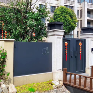 Morden Phong Cách Sang Trọng 3D Nhôm Điện Cổng Thiết Kế Hiện Đại Biệt Thự Cổng Cho Sân Đường Lái Xe Trượt Lối Vào Hàng Rào Phần Cứng - Product Image 6