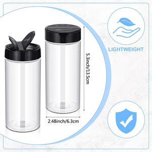 Nuevo Salero y Pimentero Profesional Ecológico Personalizado de 100 ml, Redondo, de Plástico/Vidrio, de Buena Calidad, Operado Manualmente - Product Image 3