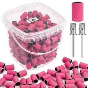200 pièces de bandes de ponçage pour <span class=keywords><strong>ponceuse</strong></span> à ongles électrique, kit de bandes de ponçage pour machine à ongles, outils de dépose de gel et d'acrylique NAD063 - Product Image 1