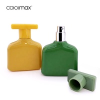 Flacon de parfum en verre de luxe personnalisé 50 ml, [CONCEPTION GRATUITE], MOQ FLEX 10K pour 5 couleurs, -0,08 MPa, étanche, ISO BSCI, vente en gros.