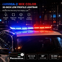 SM600A-2 30 Zoll Vollgröße-Lichtleiste 108 LED ECE R65 Cat 2 SAE J845 51 Muster 12-24V Rot Blau Gelb Stroboskop 3 Jahre Garantie