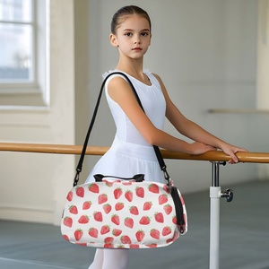 <b>Large</b> Capacity Customs Strawberry Print logo Dance <b>Bag</b> Kids Daily Use Sports Travel <b>Duffel</b> Gym <b>Bag</b> - Product Image 6