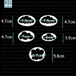 Cloud Shaped Plastic <b>Cookie</b> Cutters For Cake Decorating And Fondant Molding <b>Tools</b> - Product Image 3