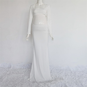 Vestito fotografico elasticizzato <span class=keywords><strong>donna</strong></span> incinta a manica lunga inciso sul retro abiti per pulizia <span class=keywords><strong>foto</strong></span> <span class=keywords><strong>donna</strong></span> incinta - Product Image 5