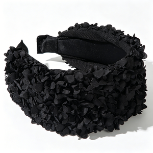 <span class=keywords><strong>Serre</strong></span>-tête rembourré en tissu 3D avec fleurs pour femme, large et chic, accessoires de coiffure élégants avec grappe florale - Product Image 6