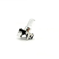 Codeur rotatif incrémental EC12 de 12mm avec bouton-poussoir 12/24 impulsions par 360 degrés avec arbre transparent