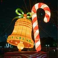 Lanterne en forme de cloche, incontournable pour Noël, lanterne décorative festive, pour l'intérieur et l'extérieur, imperméable, durable, fournitures pour fêtes de fin d'année