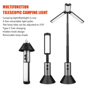 Đa-Chức Năng Cắm Trại Ánh Sáng Di Động Công Suất Cao 30W LED Dài Khoảng Cách Zoomable Cắm Trại Đèn Pin Có Thể Thu Vào Cắm Trại Đèn Lồng - Product Image 2