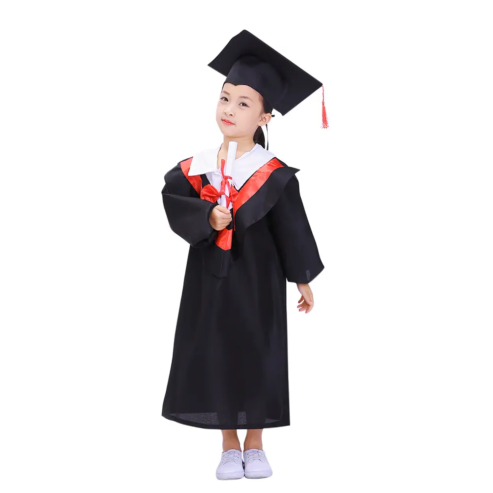 Vêtements de fête de carrière pour enfants, robe de remise de diplôme de docteur, robe de remise de diplôme pour enfants avec chapeau, prix d'usine