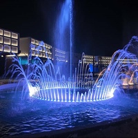Fabricante Chino Ofrece Fuente de Agua para Jardín Exterior de Acero Inoxidable 304 de 100 m, Estilo Moderno, con Luces RGB