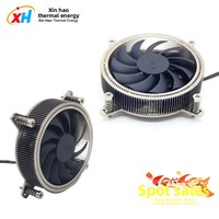 Refroidisseur de processeur pour serveur 1U, 12e génération, LGA1700/1155, dissipateur thermique en cuivre-aluminium, 120W, pas de broches universel 75, XH-1U-A, deux roulements à billes