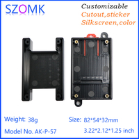 Boîtier de contrôle industriel 82*54*32mm en ABS, coque d'instrumentation pour carte PCB, rail DIN, module d'isolation de sécurité électrique PLC, boîtier en plastique