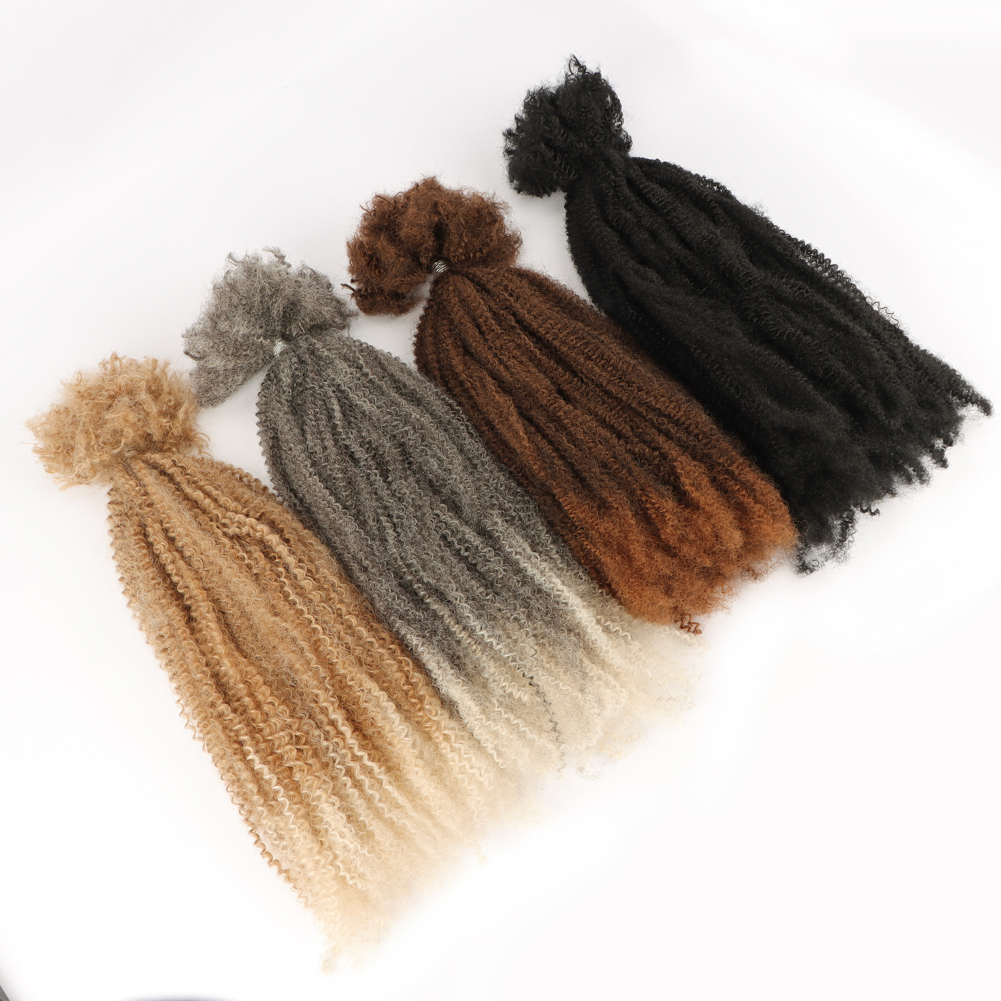 Afro Kinky Bulk Human Hair Blend Wholesale Blend Hair Synthetic 20inches Human Hair Blend Bundles - Image 5