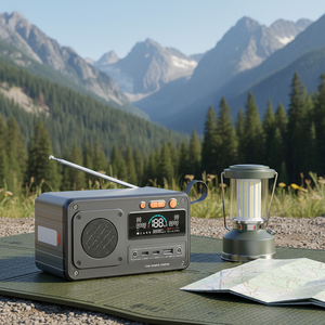 Station d'alimentation solaire portable 200W DC pour camping et extérieur, avec radio FM et batterie LiFePO4, pour ordinateur portable et situations d'urgence - Product Image 1