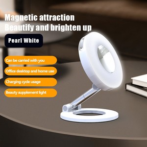 Đa Chức Năng Vòng Ánh Sáng Từ Điện Thoại Di Động Chủ <span class=keywords><strong>360</strong></span> Xoay Gấp LED Video Ánh Sáng Sống Khung Nam Châm Bàn Đứng Di Động - Product Image 6