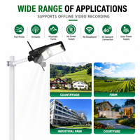 Kamera Lampu Jalan Tenaga Surya Luar Ruangan 6MP 4G LTE V380 Pro Lipat Dapat Disesuaikan Monitor Keamanan Nirkabel Sistem Pencahayaan CCTV Tenaga Surya