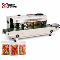 Machine de scellage automatique à bande continue avec imprimante de date pour sachets de snacks, pain, café, thé et sacs en plastique