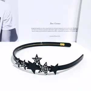 Custom high end acetaat fashion crystal star ontworpen hoofdbanden voor vrouwen boutique glitter strass hoofdband accessoires meisjes