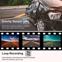Caméra embarquée IPS HD 1080P à 3 voies avec GPS WiFi Mode stationnement 24 heures Capteur G pour conduite avant arrière 2K Boîte de voiture noire Garantie 1 an