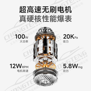 เครื่องดูดฝุ่นขนาดเล็กแบบพกพา 0.3 ลิตร ชาร์จไฟได้ พร้อมหัวดูด 4 แบบ สำหรับใช้ในรถยนต์และบ้าน - Product Image 2