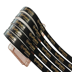 Cinta de Satén Personalizada de 2.5cm y 4cm con Impresión de Etiqueta, Cinta de Satén con Logotipo, Lámina Dorada 3D, Rollo de Cinta de Regalo Navideña Personalizada - Product Image 2
