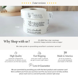 Étiquettes d'<span class=keywords><strong>adresse</strong></span> personnalisées sur rouleaux, autocollants d'<span class=keywords><strong>adresse</strong></span> de retour de mariage personnalisés, étiquettes blanches transparentes pour enveloppes d'envoi - Product Image 6
