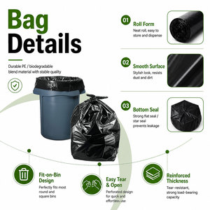 <span class=keywords><strong>Sacchi</strong></span> per Rifiuti in HDPE Riciclabile con Logo Personalizzato, Grado Industriale di Alta Qualità - Product Image 3