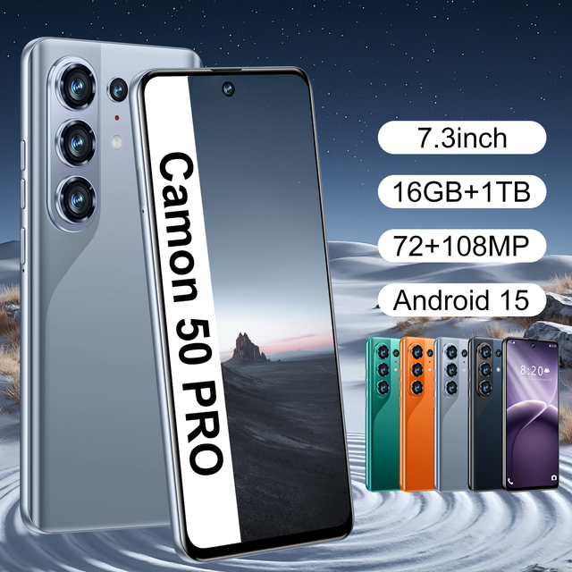 Camon 50 Pro 16GB+1TB 5G Smartphone 7.3inch HD OLED 120Hz Unlocked Dual SIM Android 15 108MP Deca Core Spanish 100W Quick Charge