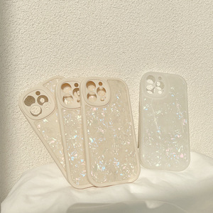 Funda para Teléfono con Textura de Concha Iridiscente para iPhone 17 16 15 14 13 12 11 Pro Max, Antigolpes, Minimalista, Suave - Product Image 2