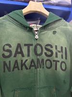 Vestes en coton épais délavé style punk de marque de créateur SATOSHI NAKAMOTO, sweats à capuche zippés, vestes vertes