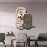 Art mural décoratif en grès 3D de style antique, décoration de couloir, art mural suspendu pour restaurant
