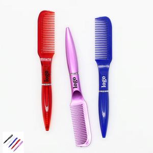 Stylo Bille Créatif en Forme de Peigne, en Plastique, Rotatif et Torsadé, Idéal pour la Publicité et la Promotion, En Stock - Product Image 1