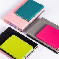 Carnet personnalisé avec logo A5/A6/B5, couverture en cuir souple avec bordure arc-en-ciel, bloc-notes avec 100 pages intérieures, carnet pour étudiant