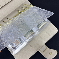 Nouveau élégant incassable mode 6 trous rechargeable vague ondulation conseil feuille plexiglas budgétisation tableau de bord acrylique planificateur couverture